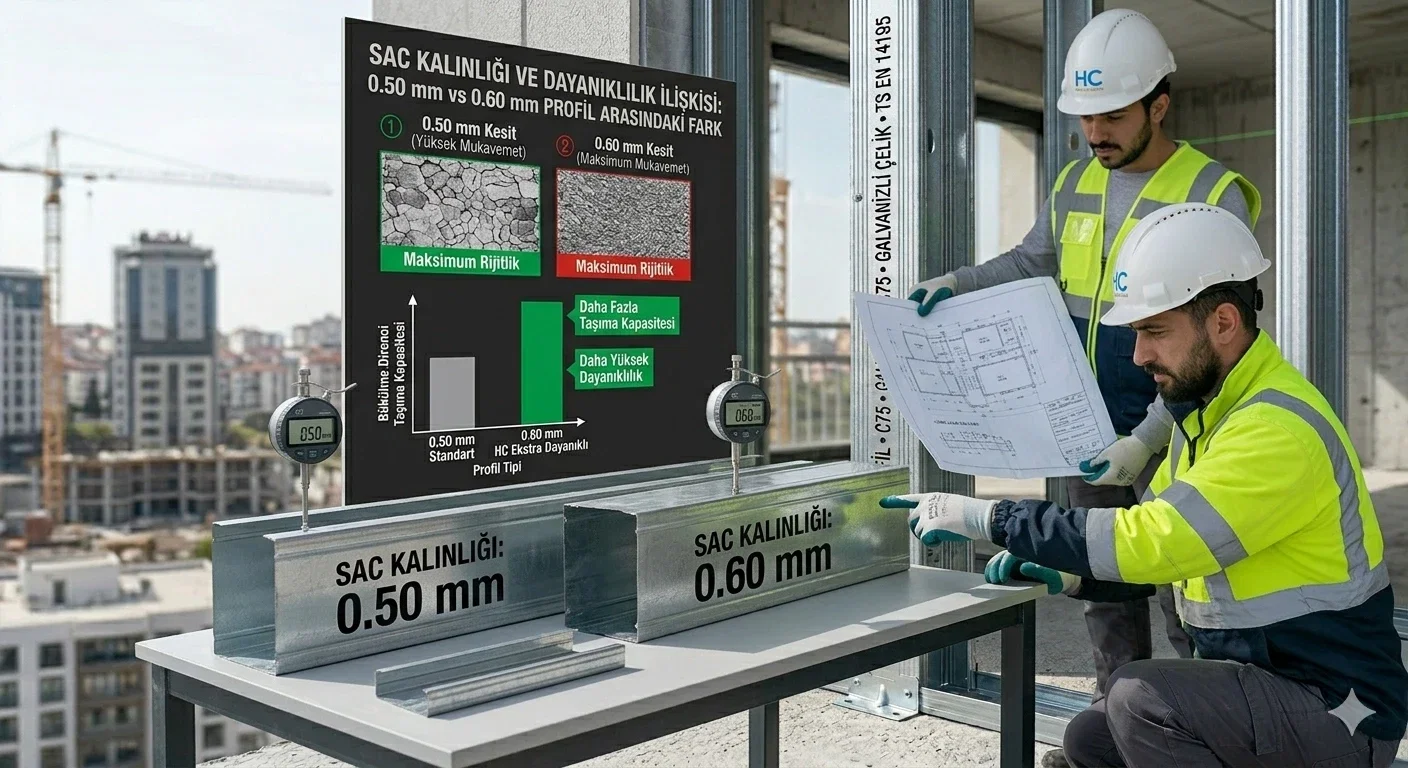 Relationship Between Sheet Thickness and Durability: Difference Between 0.50 mm and 0.60 mm Profiles.