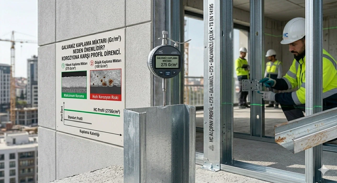 Galvaniz Kaplama Miktarı (Grm²) Neden Önemlidir Korozyona Karşı Profil Direnci.